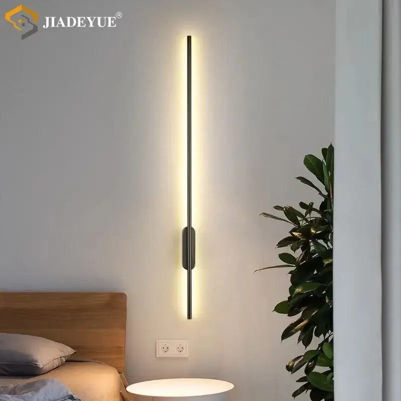 Modern black led wall lamp set living room sconces