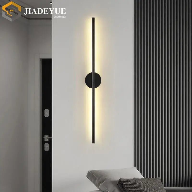 Modern black led wall lamp set living room sconces