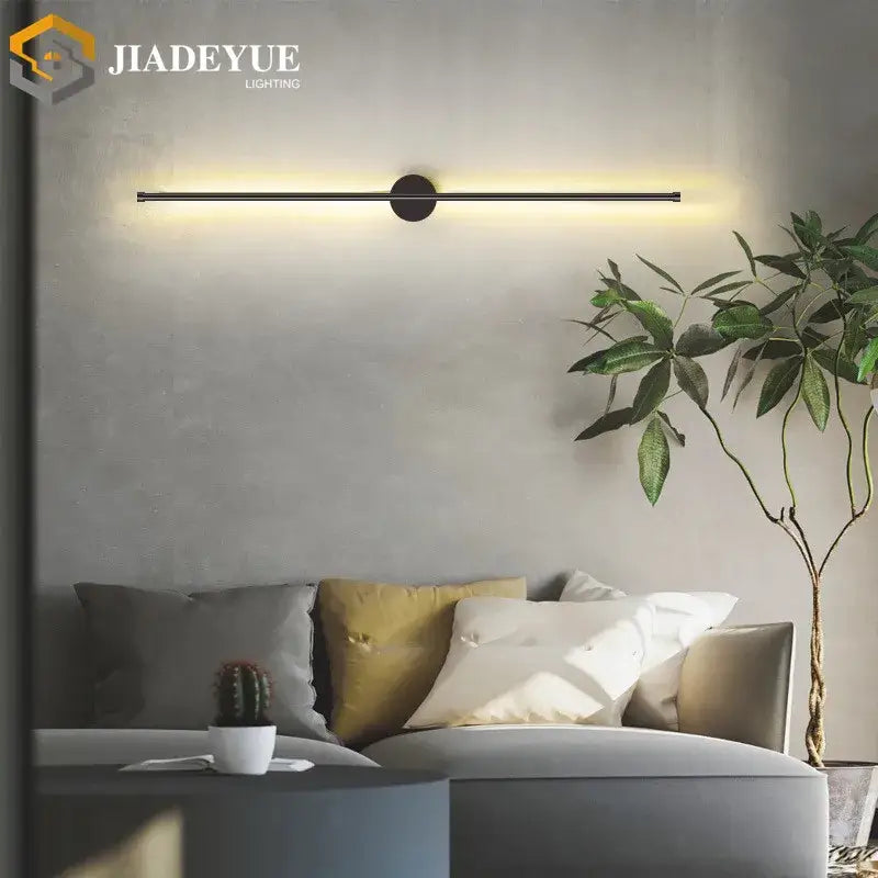 Modern black led wall lamp set living room sconces