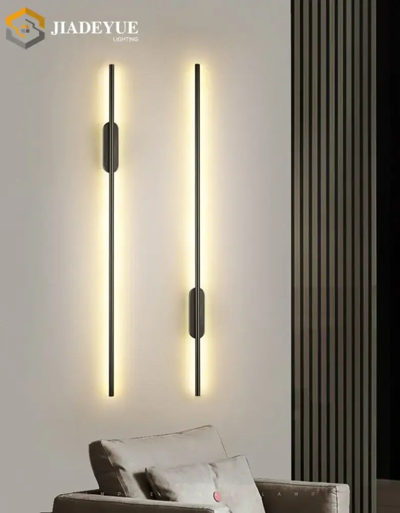 Modern black led wall lamp set living room sconces