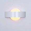 Modern black led wall lamp with frosted glass for bedroom