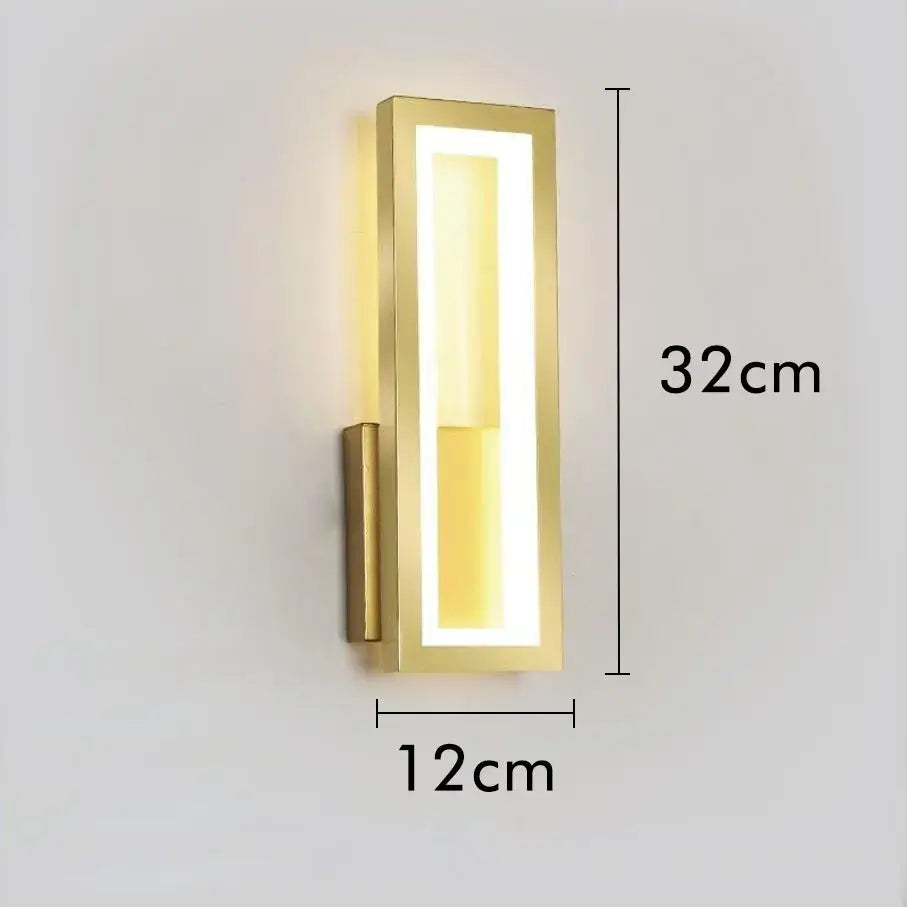 Modern black led wall sconce bedroom vertical light