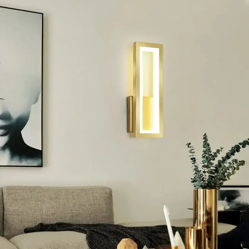 Modern black led wall sconce bedroom vertical light