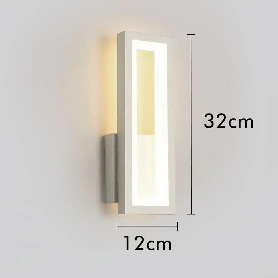 Modern black led wall sconce bedroom vertical light