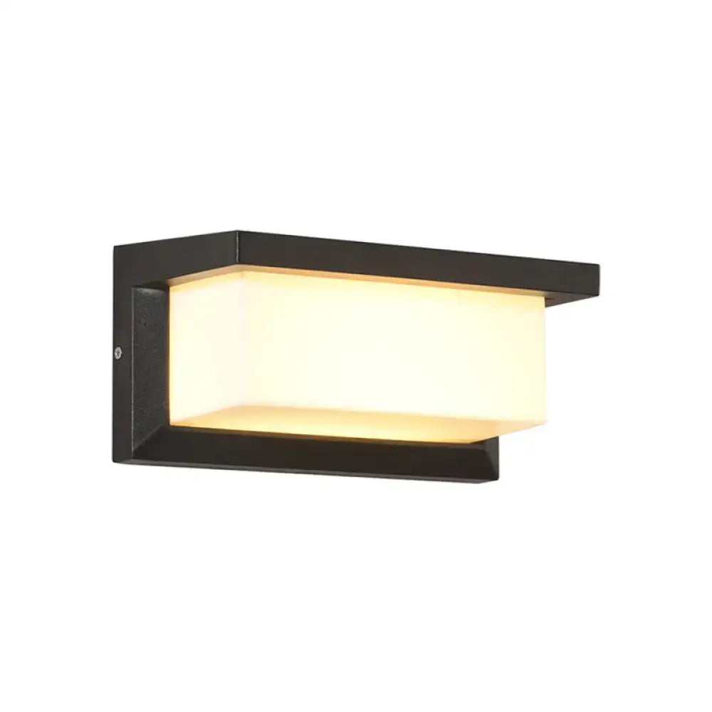 Modern black led wall sconce outdoor light with 10w maximum bulb wattage