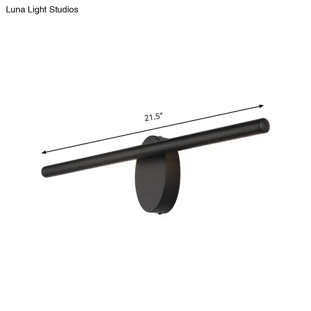 Modern black led wall sconce with acrylic shade for bathroom lighting
