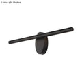 Modern black led wall sconce with acrylic shade for bathroom lighting