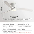 Modern black & light wood ceiling fan with remote control bedroom