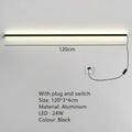 Modern black linear led wall lights dimming – bedroom sconce