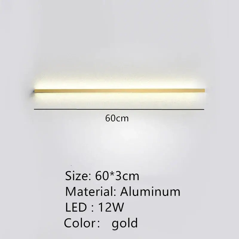 Modern black linear led wall lights dimming – bedroom sconce