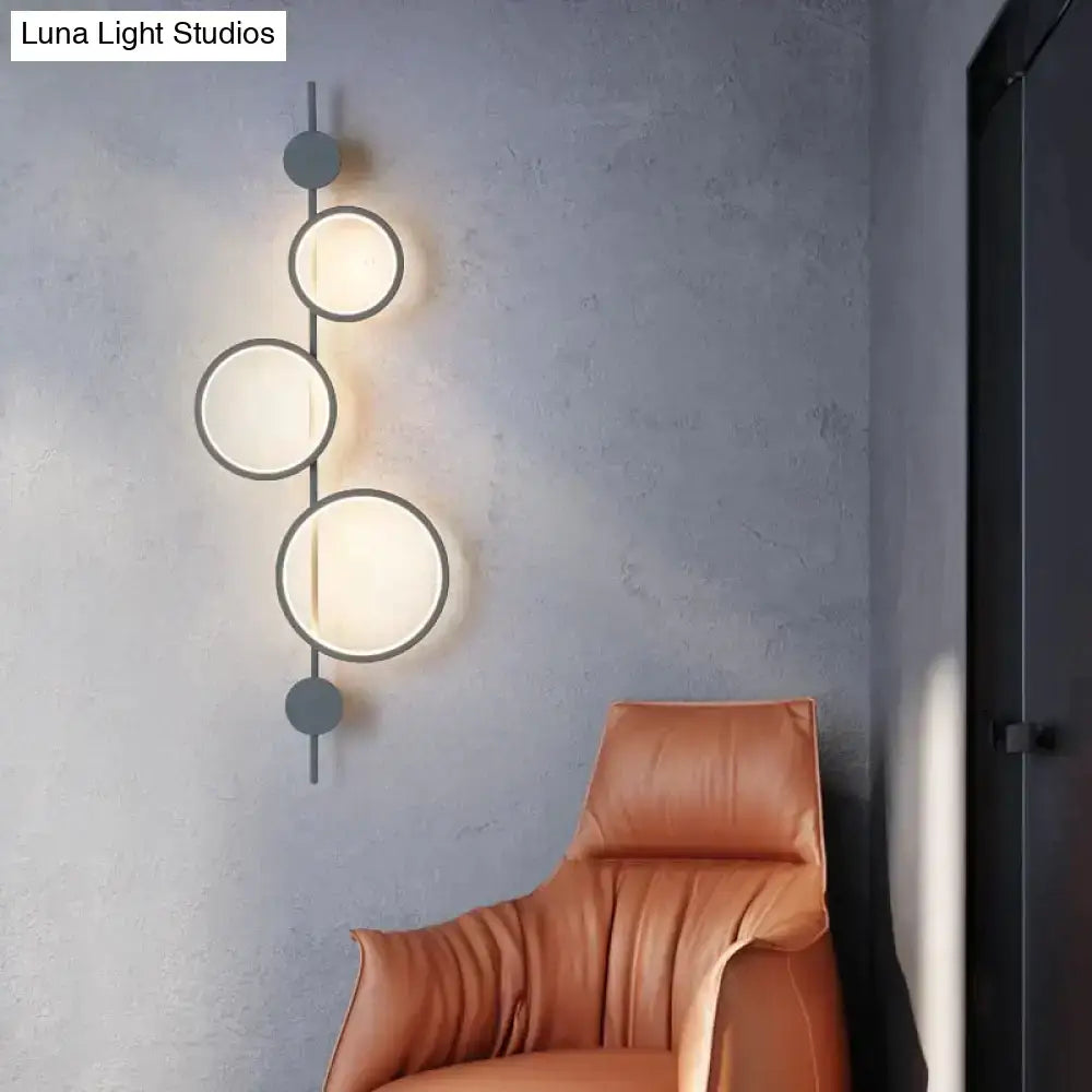 Modern black linear long led wall light living room sconce