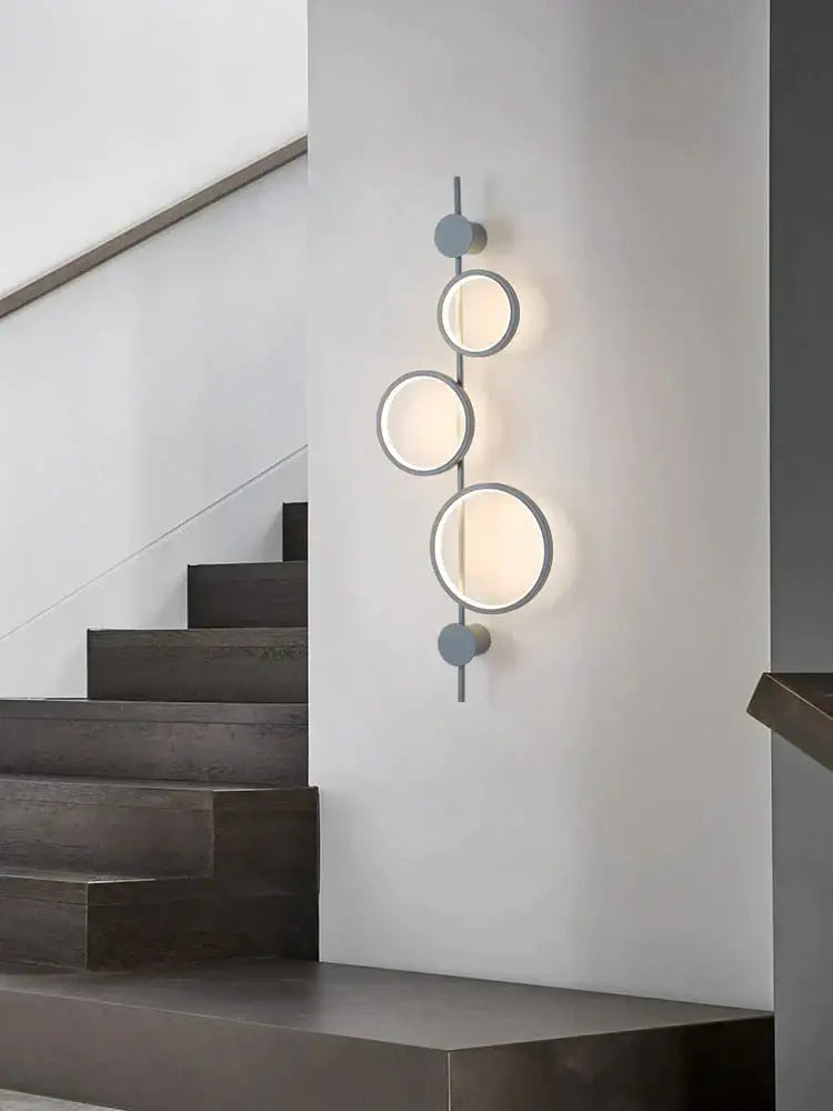 Modern black linear long led wall light living room sconce