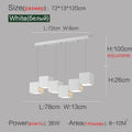 Modern black matte cube pendant lights geometric dining room