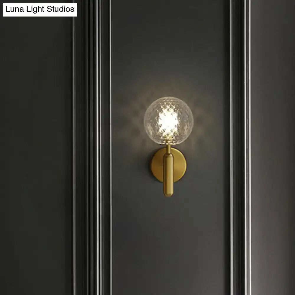Modern black matte glass globe wall sconce stairs lighting