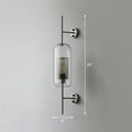 Modern black mesh wall mount lamp bedroom glass sconce