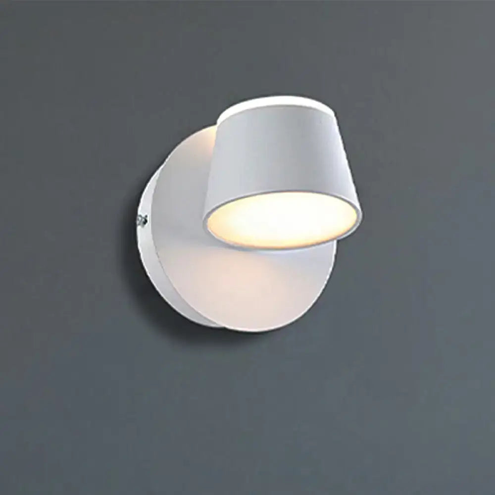 Modern black metal shade wall sconce bedroom vanity fixture
