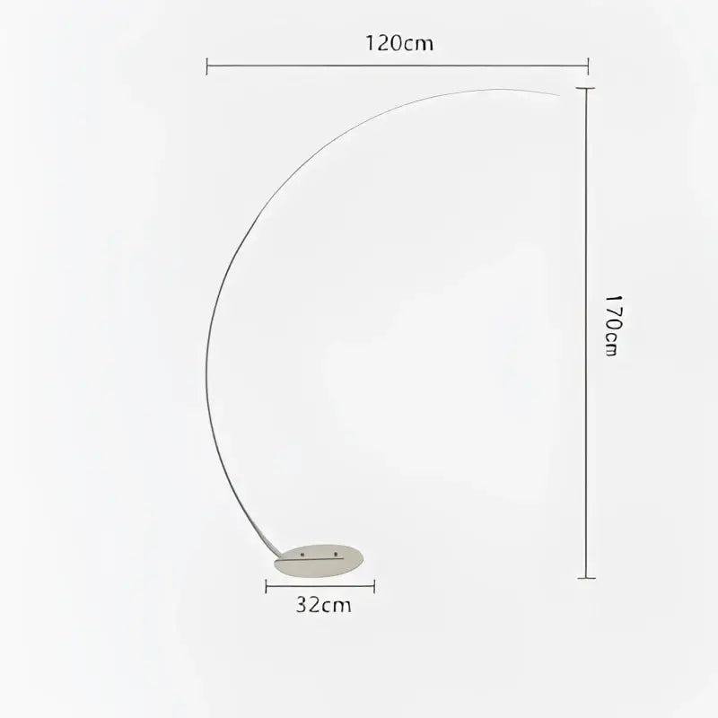 Modern black minimalist arc floor lamp for living room dimmable led