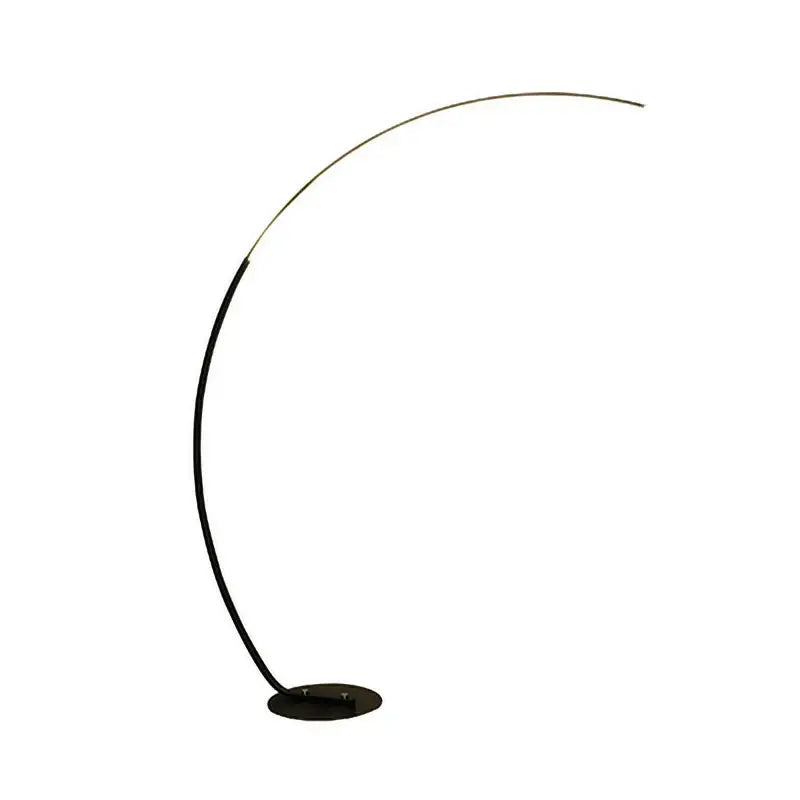 Modern black minimalist arc floor lamp for living room dimmable led