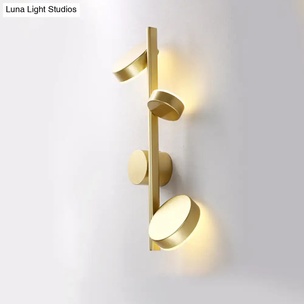 Modern black minimalist circle wall mount led sconce living room