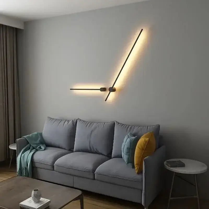 Modern black minimalist decorbites led strip wall lamp staircase light