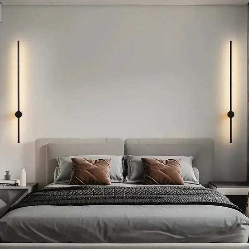 Modern black minimalist decorbites led strip wall lamp staircase light
