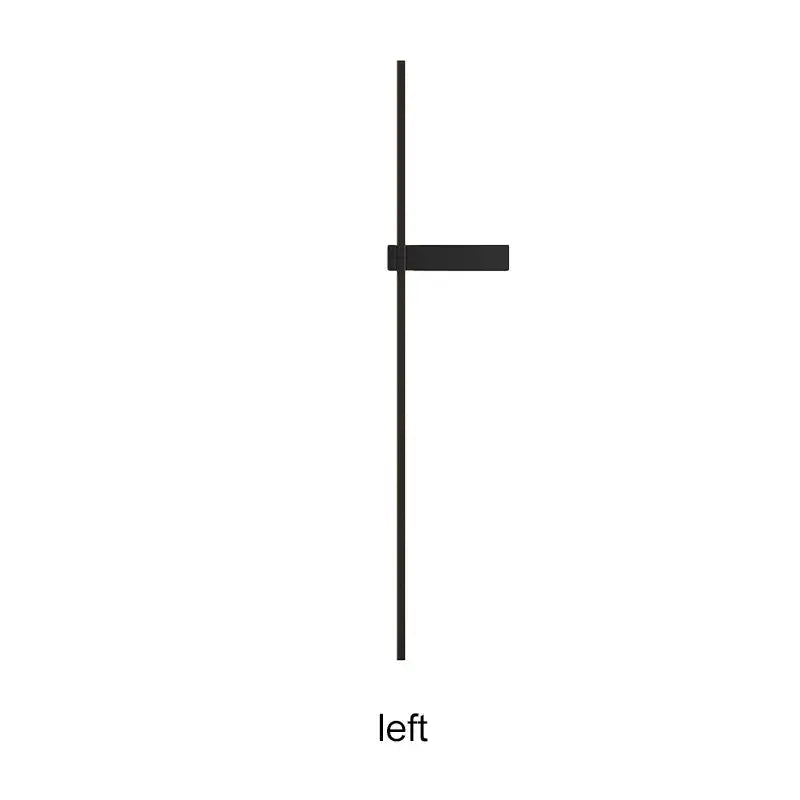 Modern black minimalist led wall lights for bedroom vertical sconce