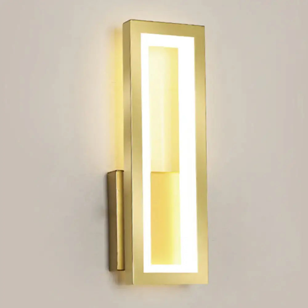 Modern black minimalist led wall sconce with acrylic bedside lighting