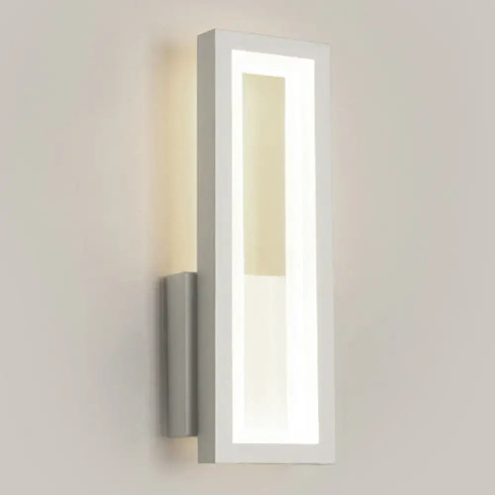 Modern black minimalist led wall sconce with acrylic bedside lighting