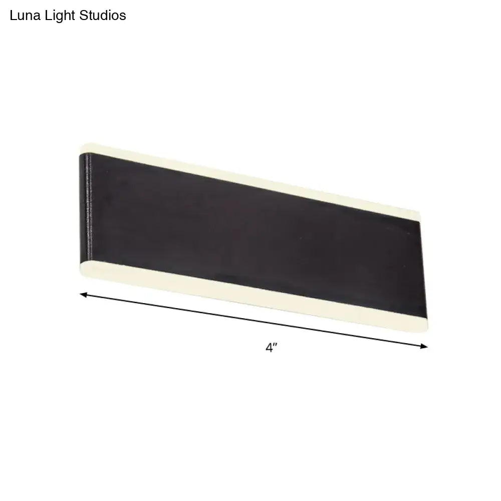 Modern black minimalist rectangle wall light fixture for dining room