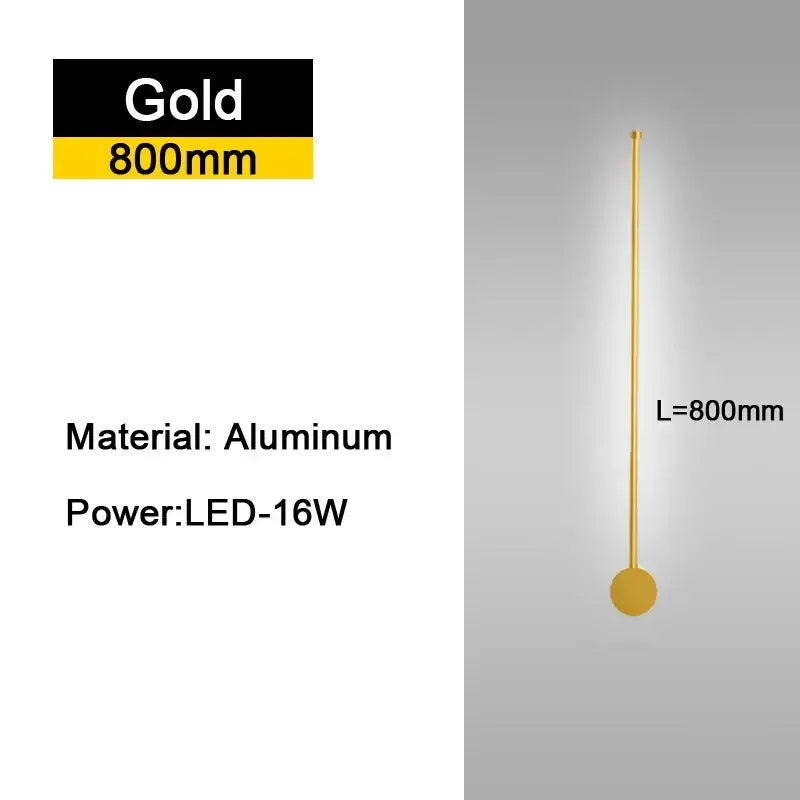 Modern black minimalist rotatable led wall lights for bedroom
