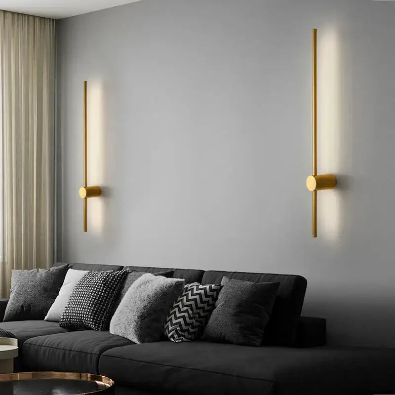 Modern black minimalist rotatable led wall lights for bedroom