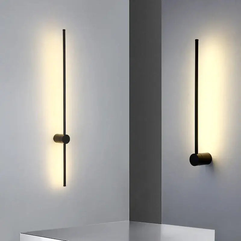 Modern black minimalist rotatable led wall lights for bedroom