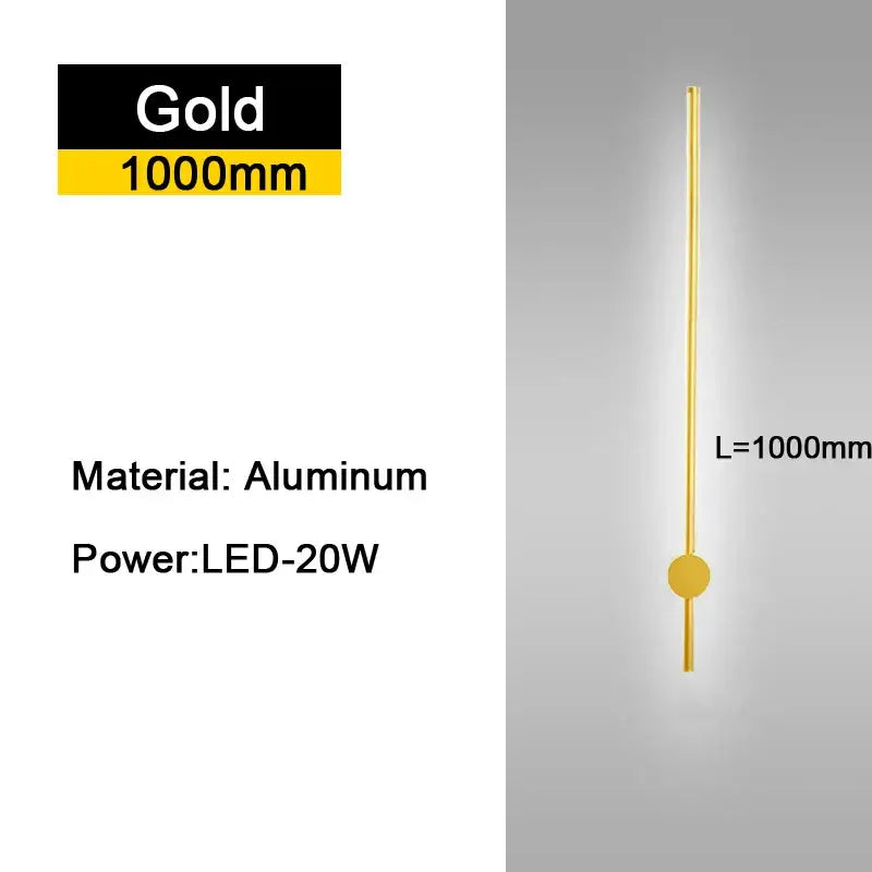 Modern black minimalist rotatable led wall lights for bedroom