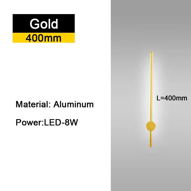Modern black minimalist rotatable led wall lights for bedroom