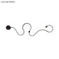 Modern black minimalist wall lamp – living room white light sconce