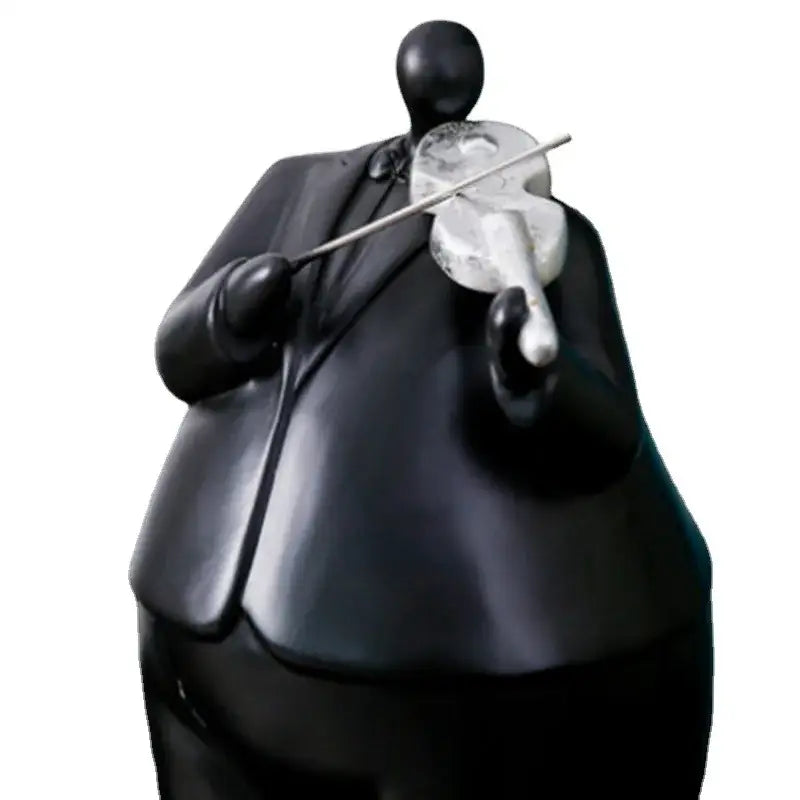 Modern black musical instrument band figurines living room decor