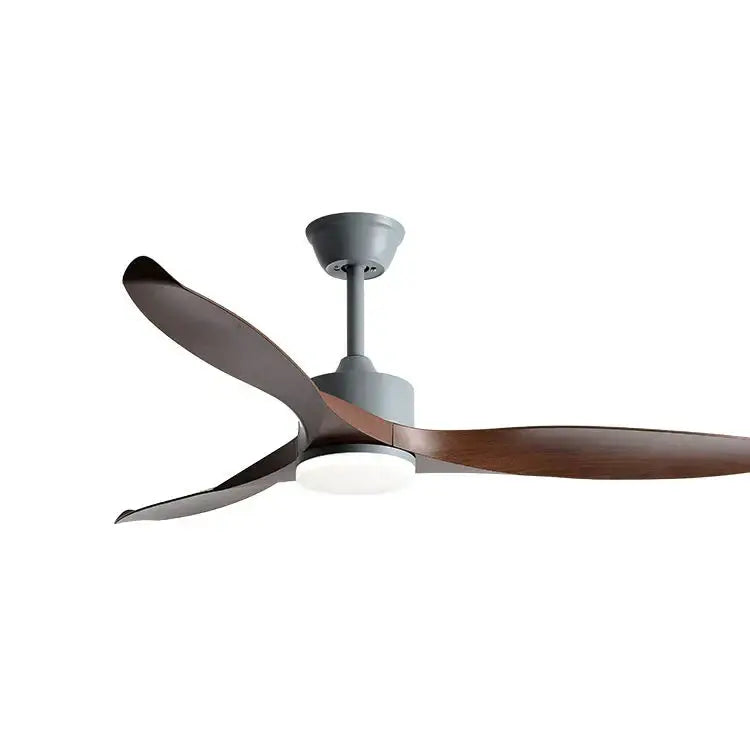 Modern black pure copper ceiling fan with led light and remote control