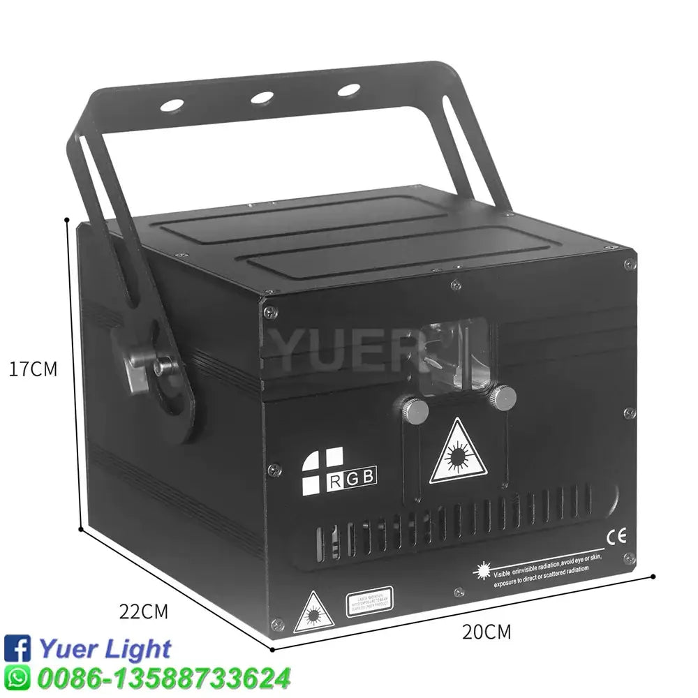 Modern black rgb animation laser light – club and party scanner