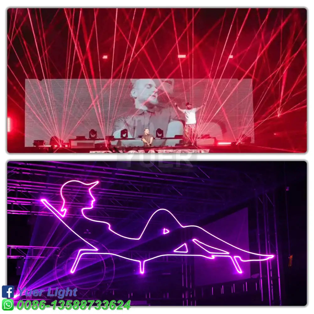 Modern black rgb animation laser light – club and party scanner