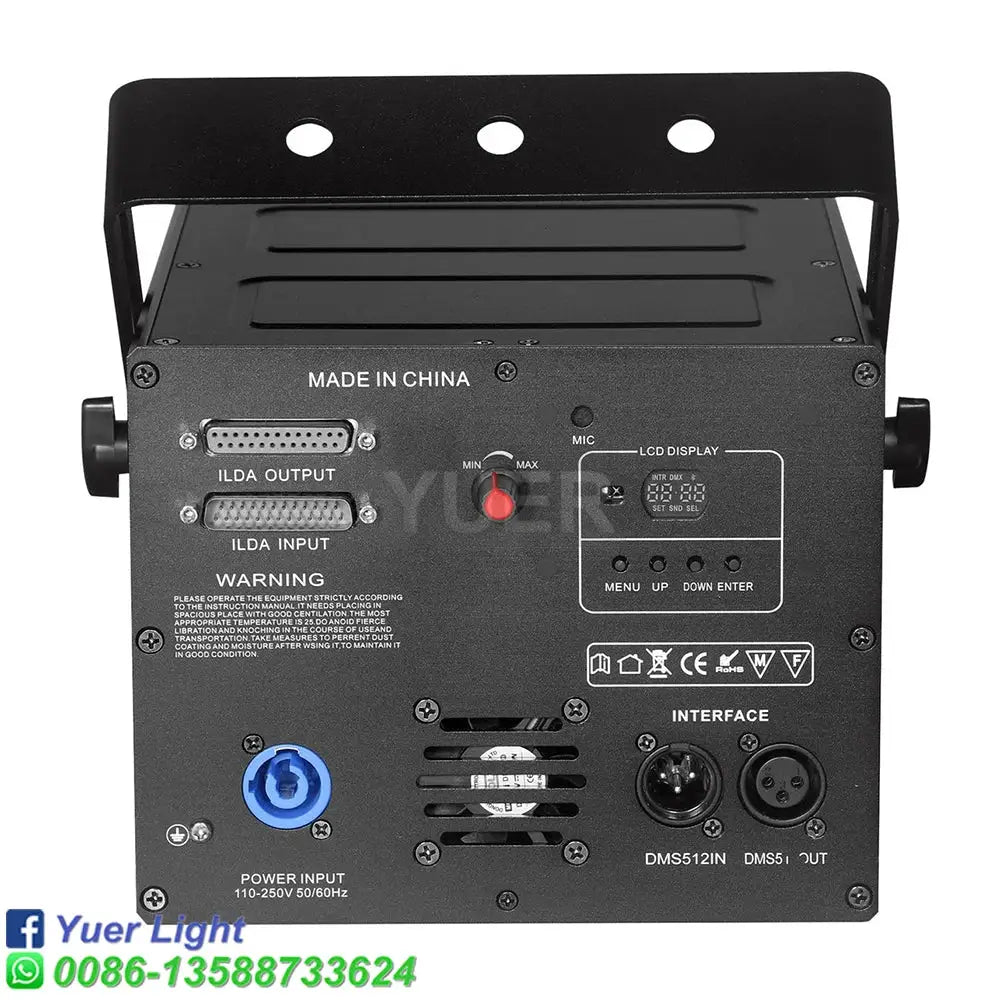 Modern black rgb animation laser light – club and party scanner