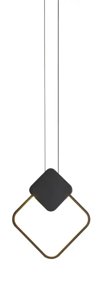Modern black ring pendant lamp bedroom dimmable led light
