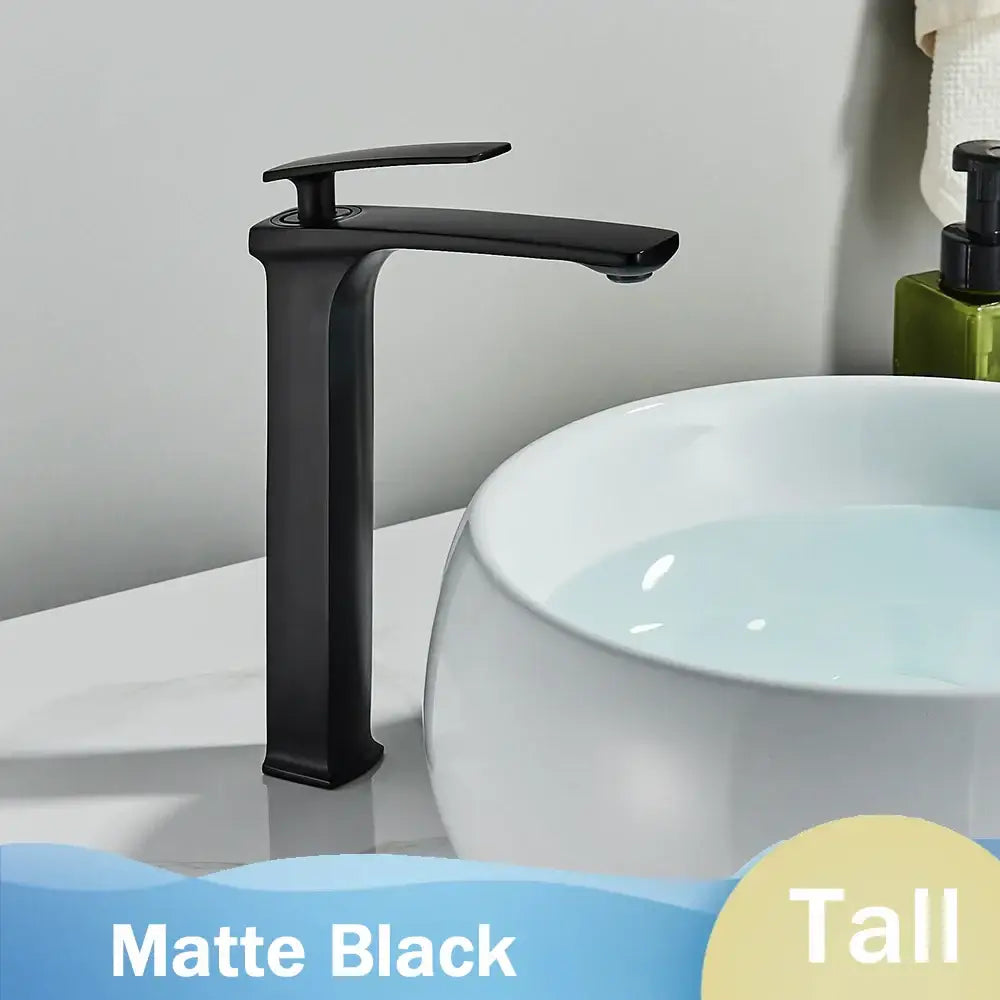 Modern black & rose gold basin faucet bathroom sink mixer tap