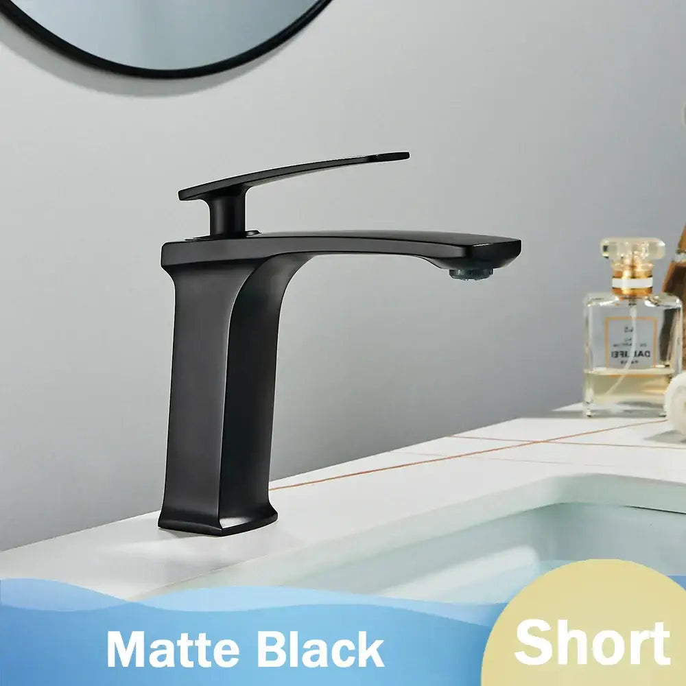 Modern black & rose gold basin faucet bathroom sink mixer tap