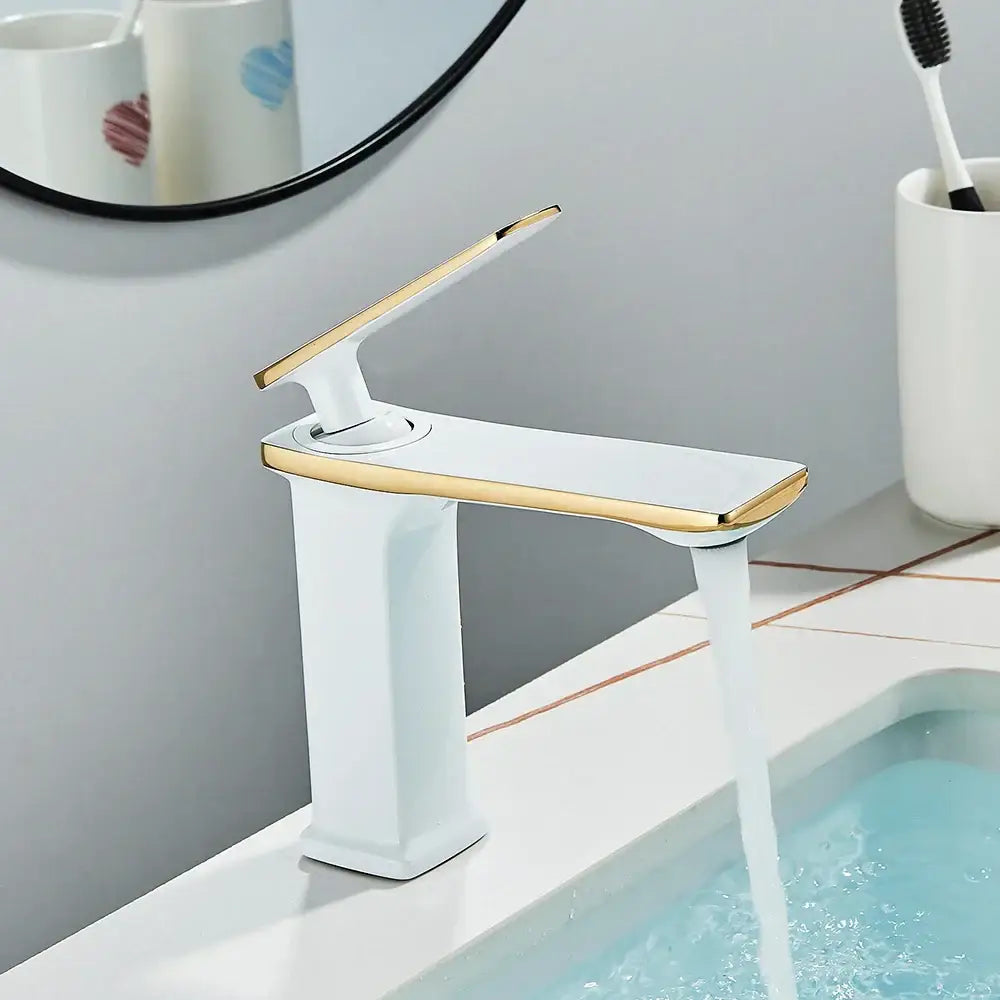Modern black & rose gold basin faucet bathroom sink mixer tap