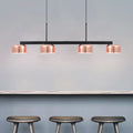 Modern black rose gold diner island lamp dining room pendant light