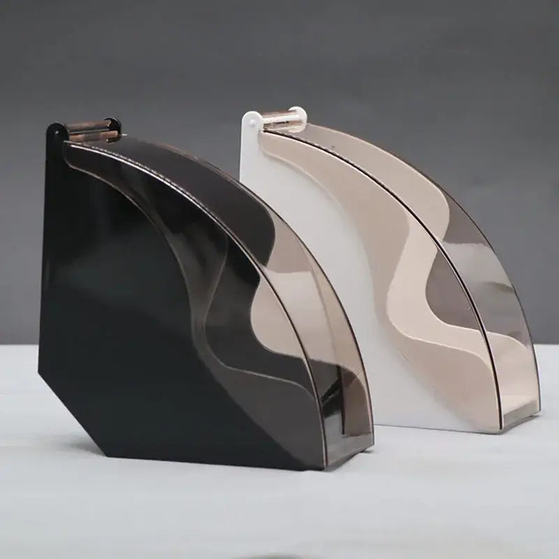 Modern black & rose gold wave coffee filter dispenser kitchen storage