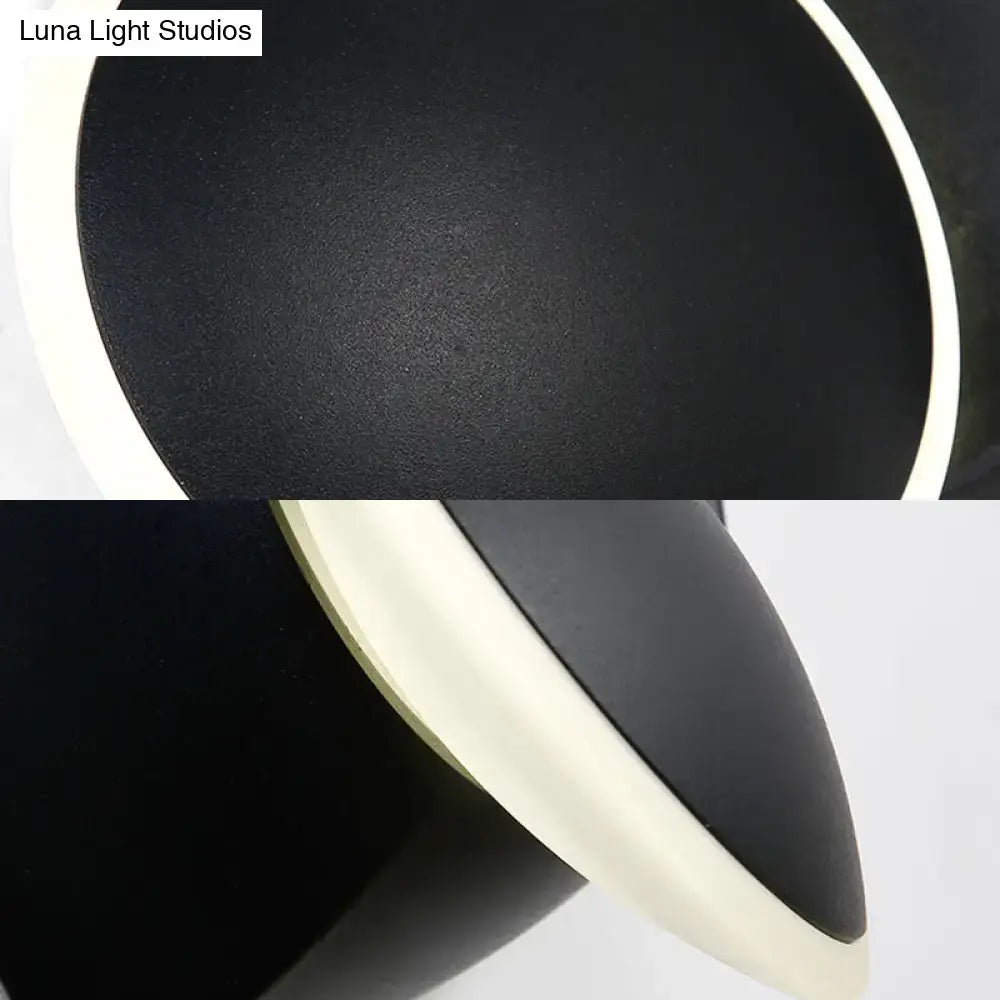 Modern black rotatable led wall sconce bedroom light fixture