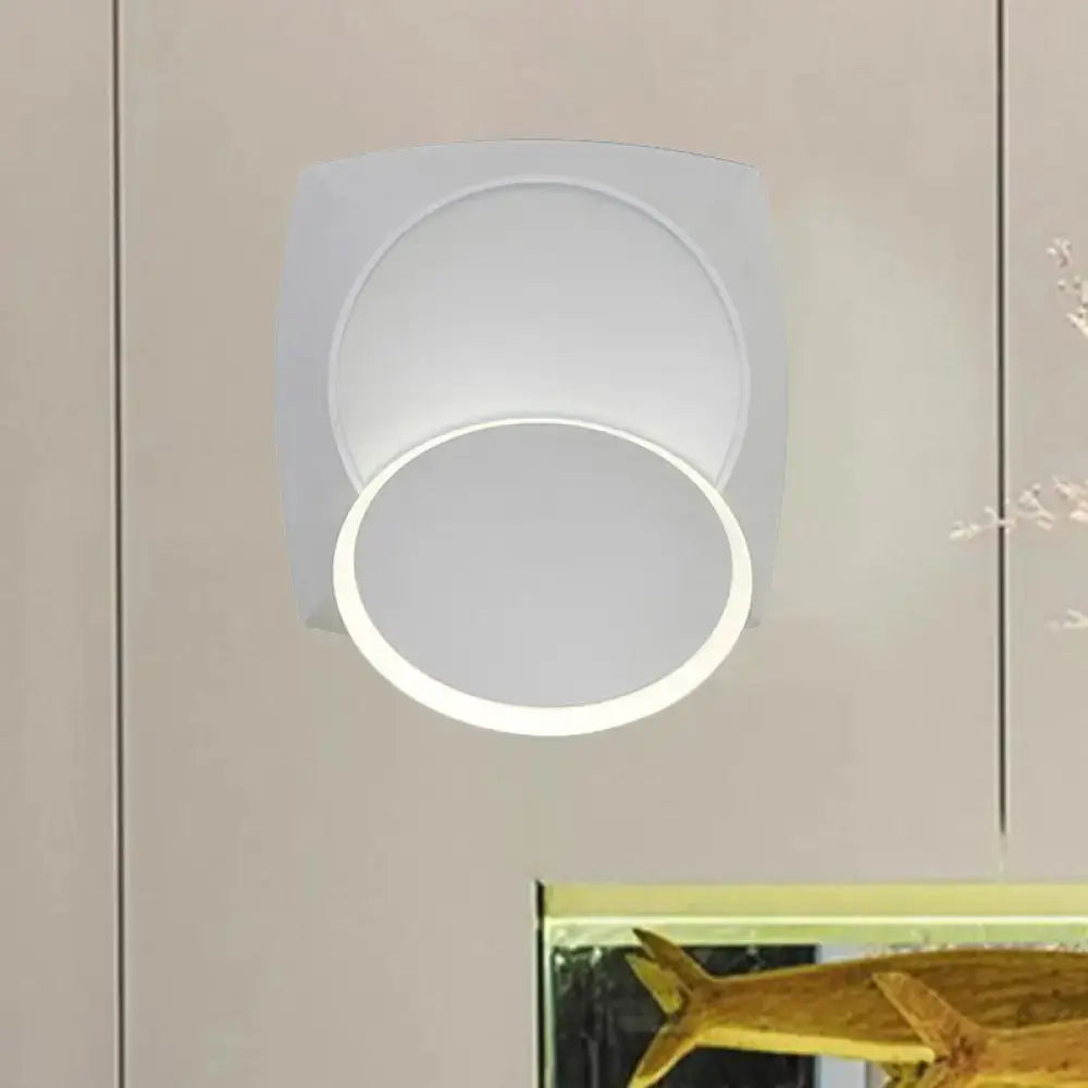 Modern black rotatable led wall sconce bedroom light fixture
