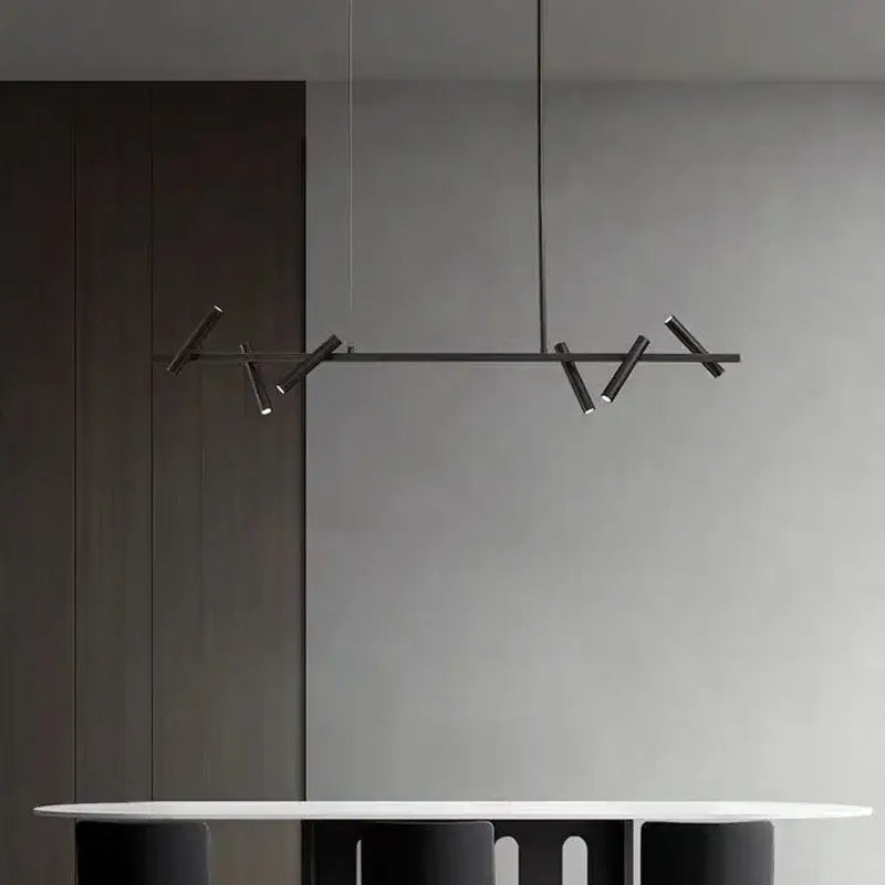 Modern black round ring chandelier living room pendant light