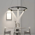 Modern black round spotlight pendant light dining room